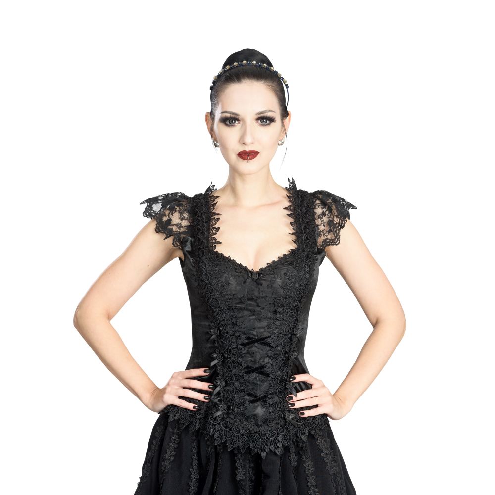 Sinister - 1296 Mouwloze top - Zwart